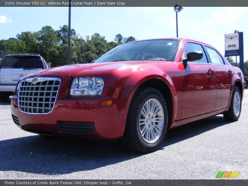 Inferno Red Crystal Pearl / Dark Slate Gray 2009 Chrysler 300 LX