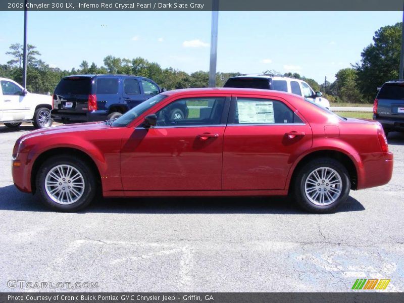 Inferno Red Crystal Pearl / Dark Slate Gray 2009 Chrysler 300 LX