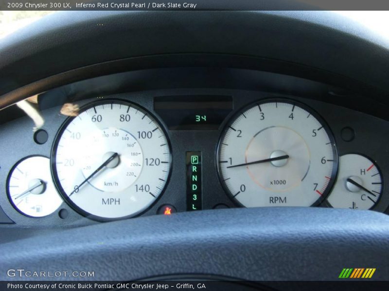 Inferno Red Crystal Pearl / Dark Slate Gray 2009 Chrysler 300 LX