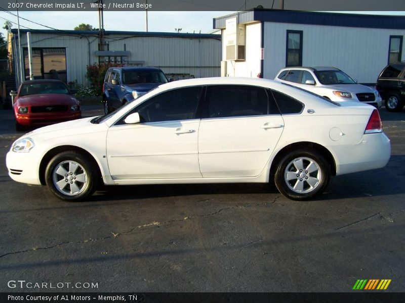 White / Neutral Beige 2007 Chevrolet Impala LT