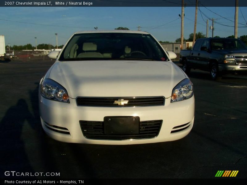 White / Neutral Beige 2007 Chevrolet Impala LT