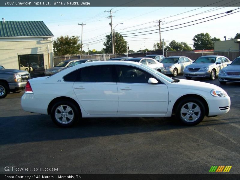 White / Neutral Beige 2007 Chevrolet Impala LT