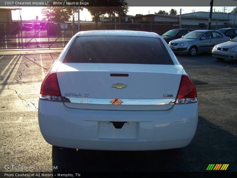 White / Neutral Beige 2007 Chevrolet Impala LT