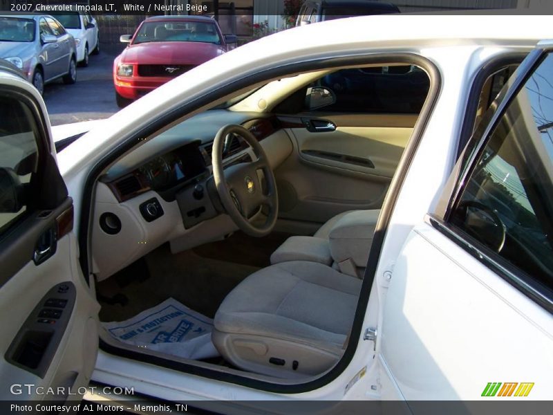 White / Neutral Beige 2007 Chevrolet Impala LT