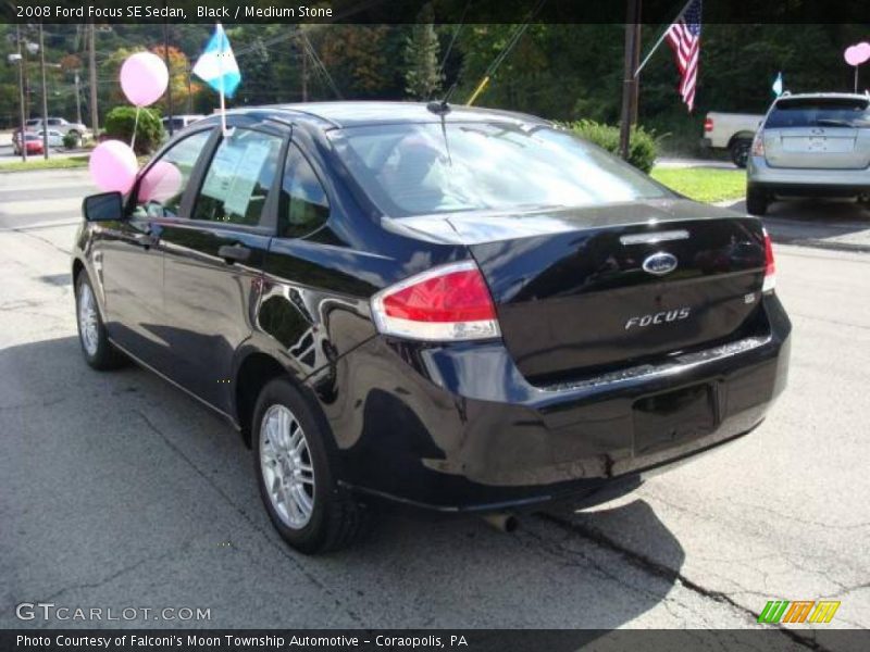 Black / Medium Stone 2008 Ford Focus SE Sedan