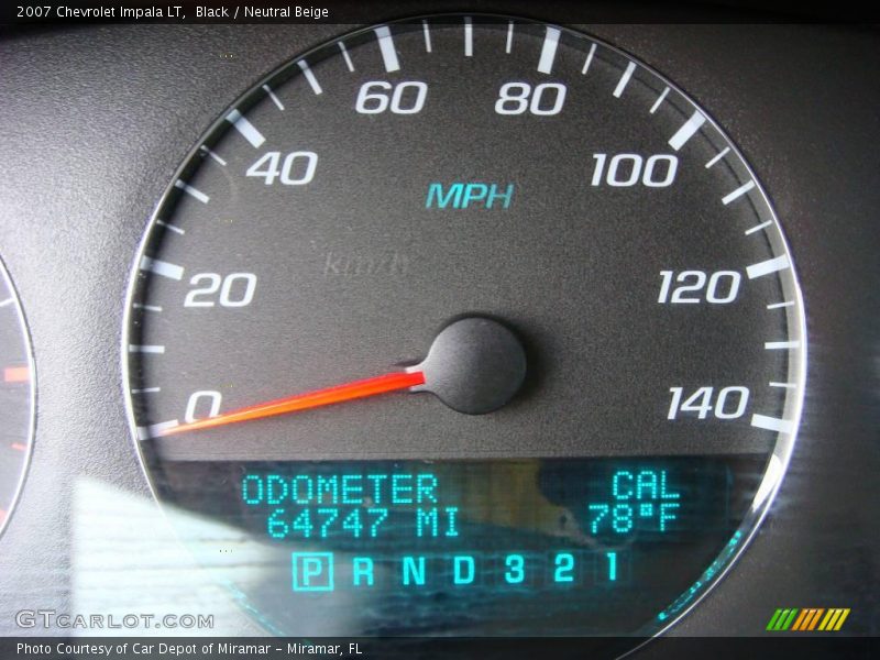 Black / Neutral Beige 2007 Chevrolet Impala LT