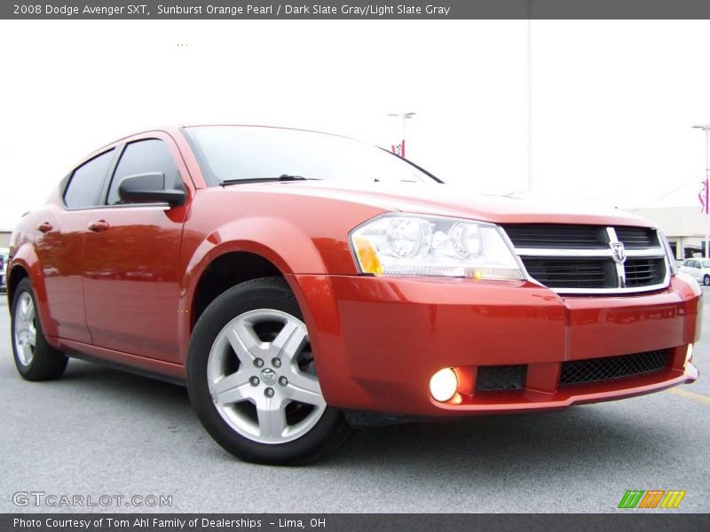 Sunburst Orange Pearl / Dark Slate Gray/Light Slate Gray 2008 Dodge Avenger SXT