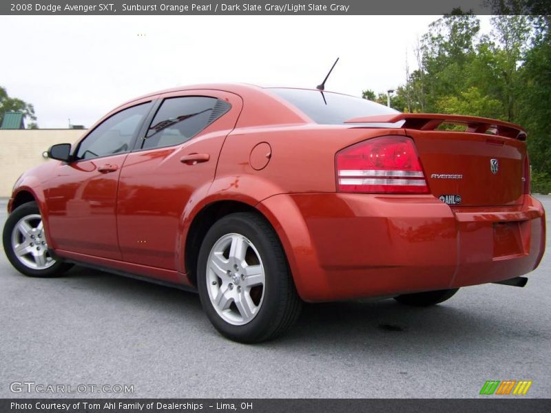 Sunburst Orange Pearl / Dark Slate Gray/Light Slate Gray 2008 Dodge Avenger SXT