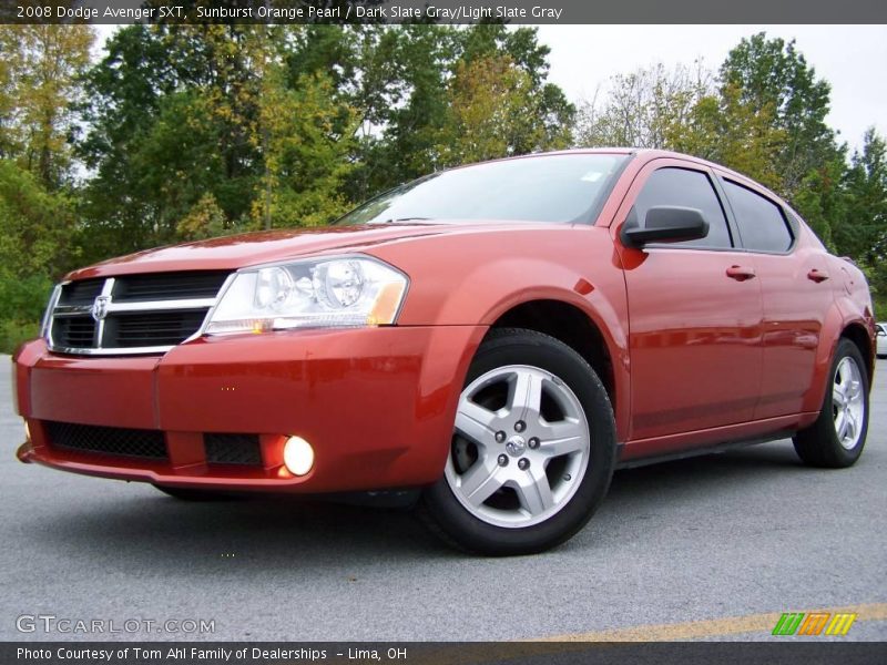 Sunburst Orange Pearl / Dark Slate Gray/Light Slate Gray 2008 Dodge Avenger SXT