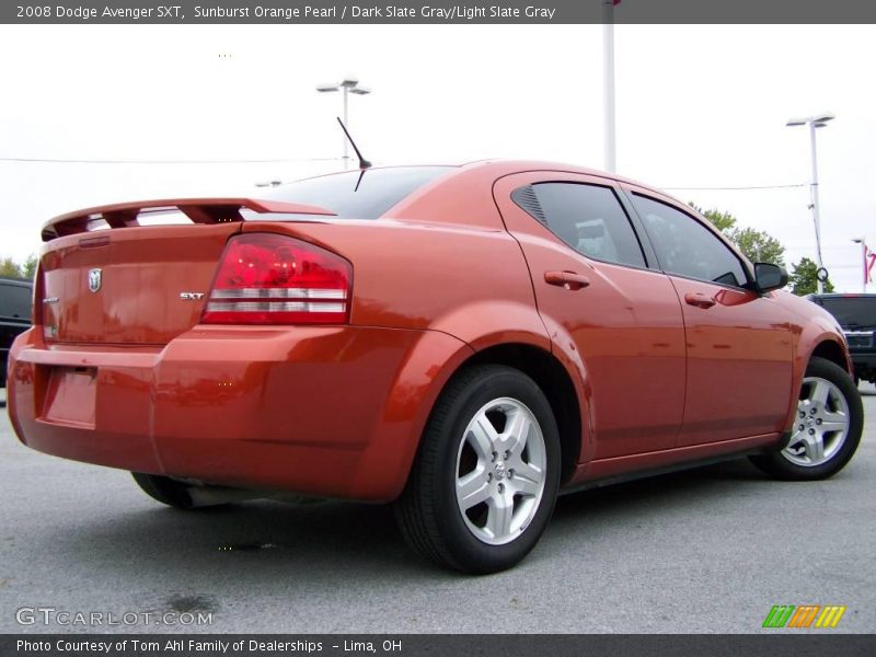 Sunburst Orange Pearl / Dark Slate Gray/Light Slate Gray 2008 Dodge Avenger SXT