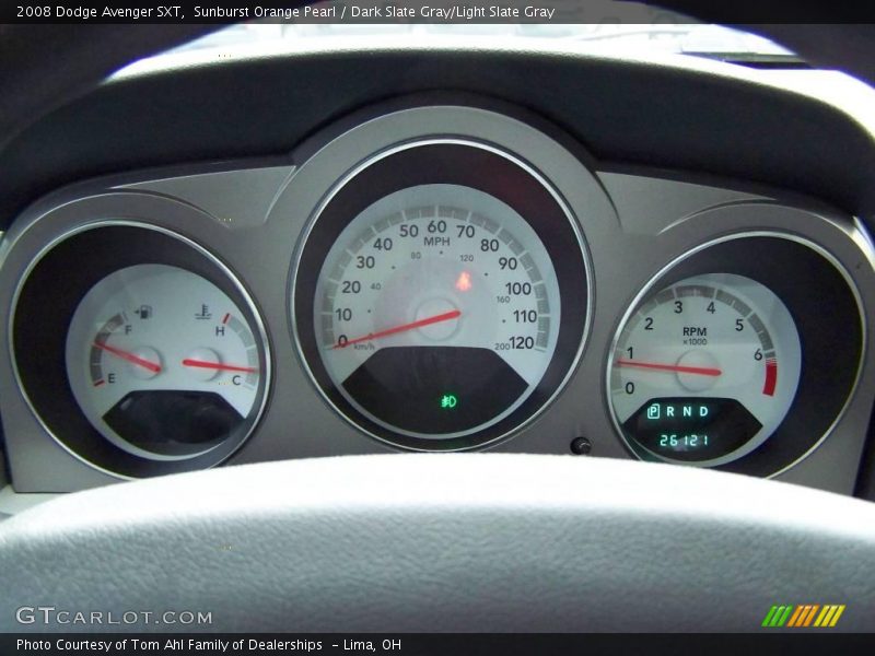 Sunburst Orange Pearl / Dark Slate Gray/Light Slate Gray 2008 Dodge Avenger SXT