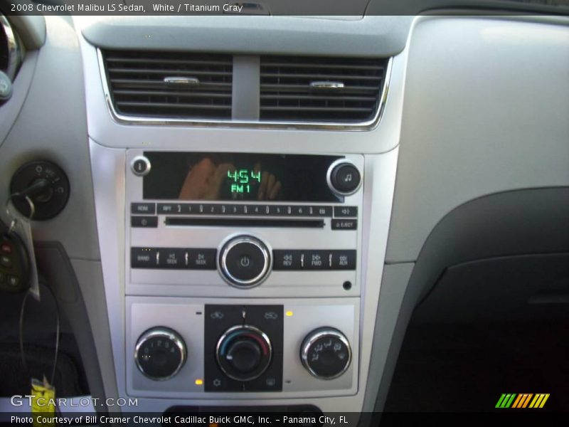 White / Titanium Gray 2008 Chevrolet Malibu LS Sedan