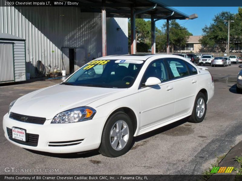 White / Ebony 2009 Chevrolet Impala LT