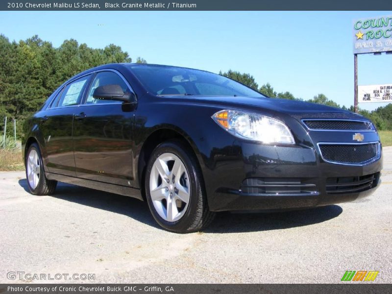 Black Granite Metallic / Titanium 2010 Chevrolet Malibu LS Sedan