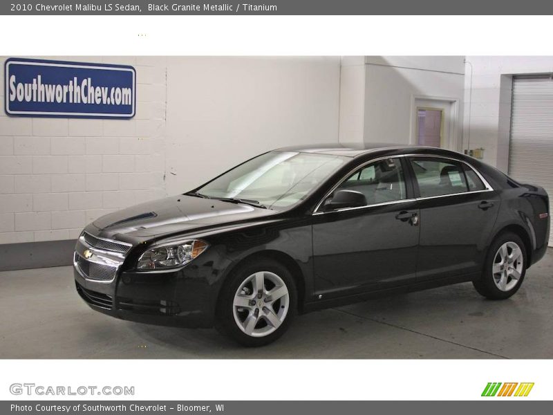 Black Granite Metallic / Titanium 2010 Chevrolet Malibu LS Sedan