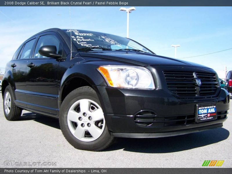 Brilliant Black Crystal Pearl / Pastel Pebble Beige 2008 Dodge Caliber SE