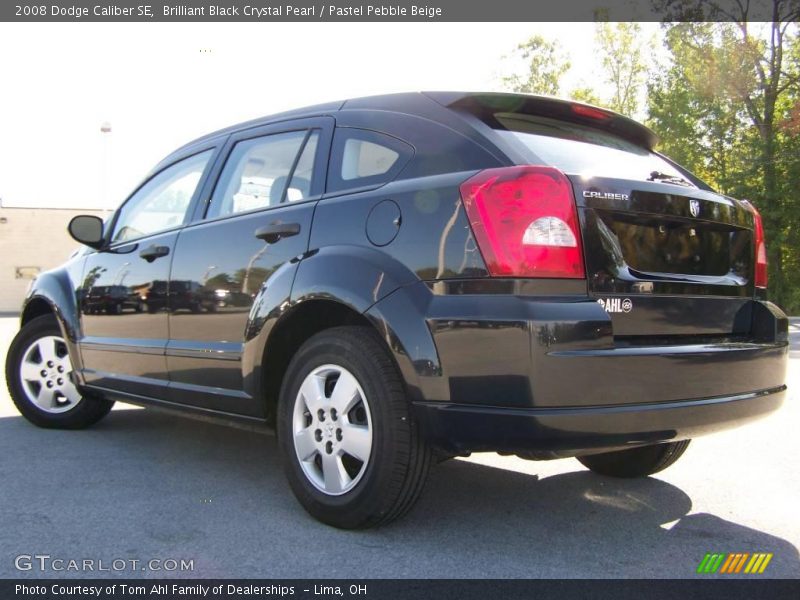 Brilliant Black Crystal Pearl / Pastel Pebble Beige 2008 Dodge Caliber SE