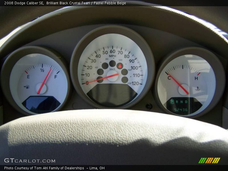 Brilliant Black Crystal Pearl / Pastel Pebble Beige 2008 Dodge Caliber SE
