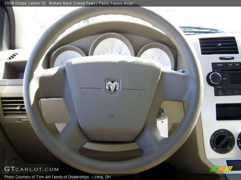 Brilliant Black Crystal Pearl / Pastel Pebble Beige 2008 Dodge Caliber SE