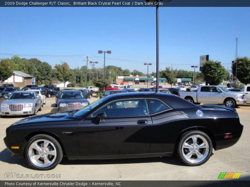 Brilliant Black Crystal Pearl Coat / Dark Slate Gray 2009 Dodge Challenger R/T Classic