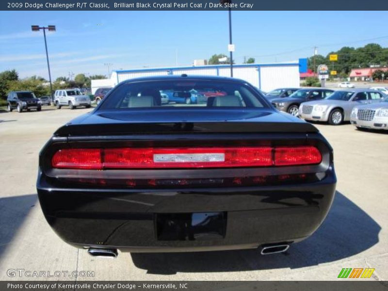 Brilliant Black Crystal Pearl Coat / Dark Slate Gray 2009 Dodge Challenger R/T Classic
