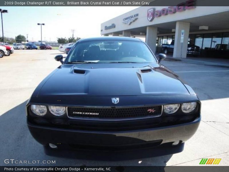 Brilliant Black Crystal Pearl Coat / Dark Slate Gray 2009 Dodge Challenger R/T Classic