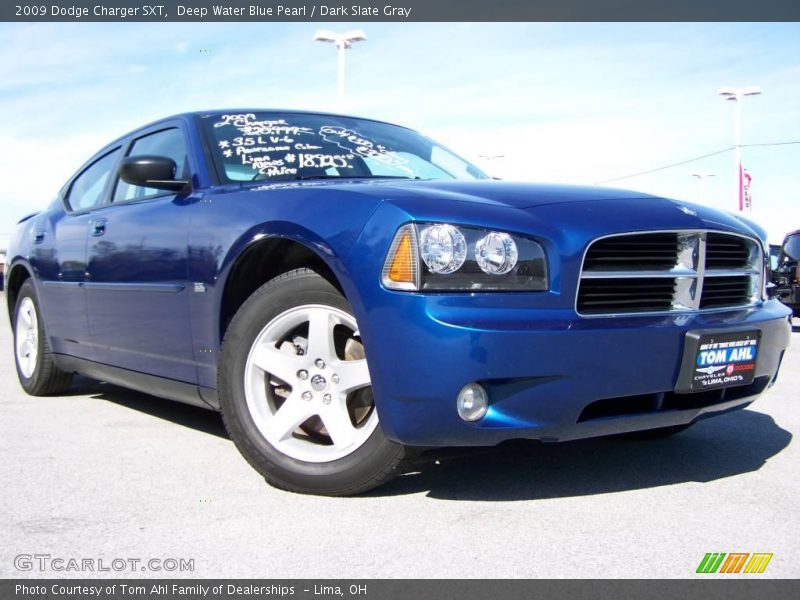 Deep Water Blue Pearl / Dark Slate Gray 2009 Dodge Charger SXT
