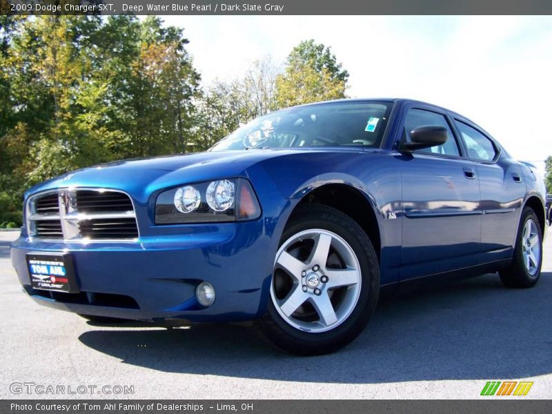 Deep Water Blue Pearl / Dark Slate Gray 2009 Dodge Charger SXT