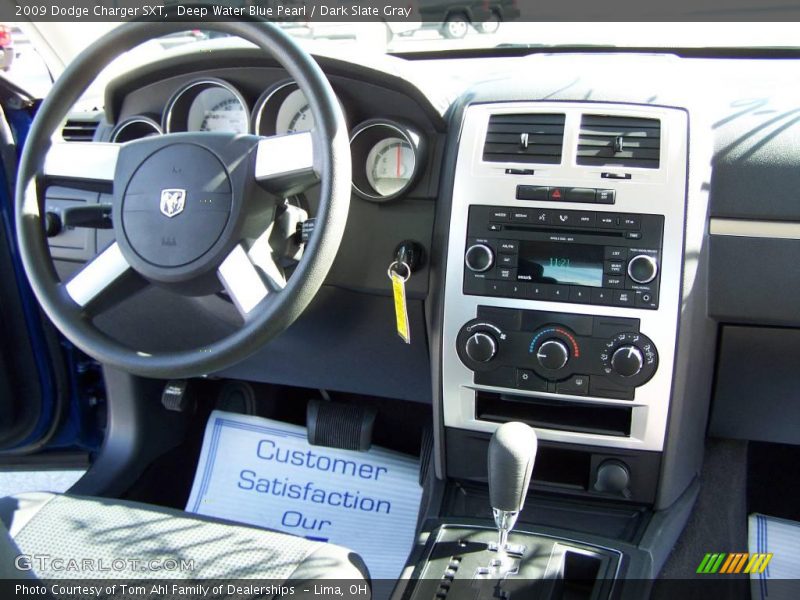 Deep Water Blue Pearl / Dark Slate Gray 2009 Dodge Charger SXT