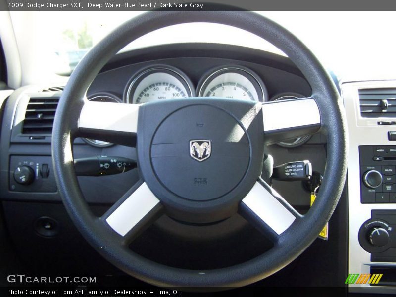 Deep Water Blue Pearl / Dark Slate Gray 2009 Dodge Charger SXT