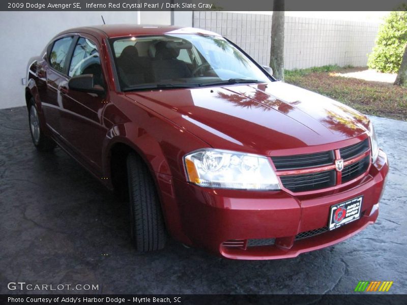 Inferno Red Crystal Pearl / Dark Slate Gray 2009 Dodge Avenger SE