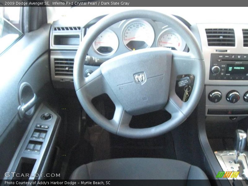 Inferno Red Crystal Pearl / Dark Slate Gray 2009 Dodge Avenger SE