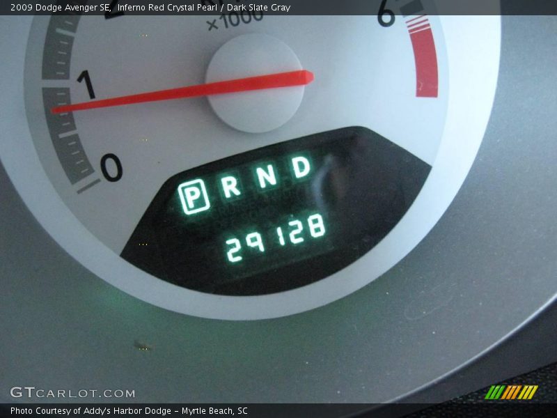 Inferno Red Crystal Pearl / Dark Slate Gray 2009 Dodge Avenger SE