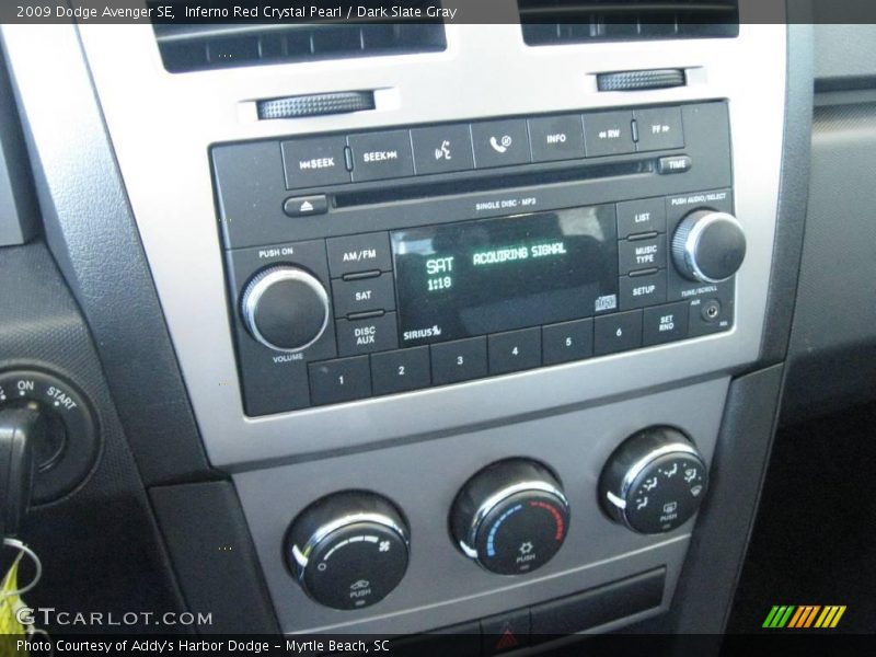 Inferno Red Crystal Pearl / Dark Slate Gray 2009 Dodge Avenger SE