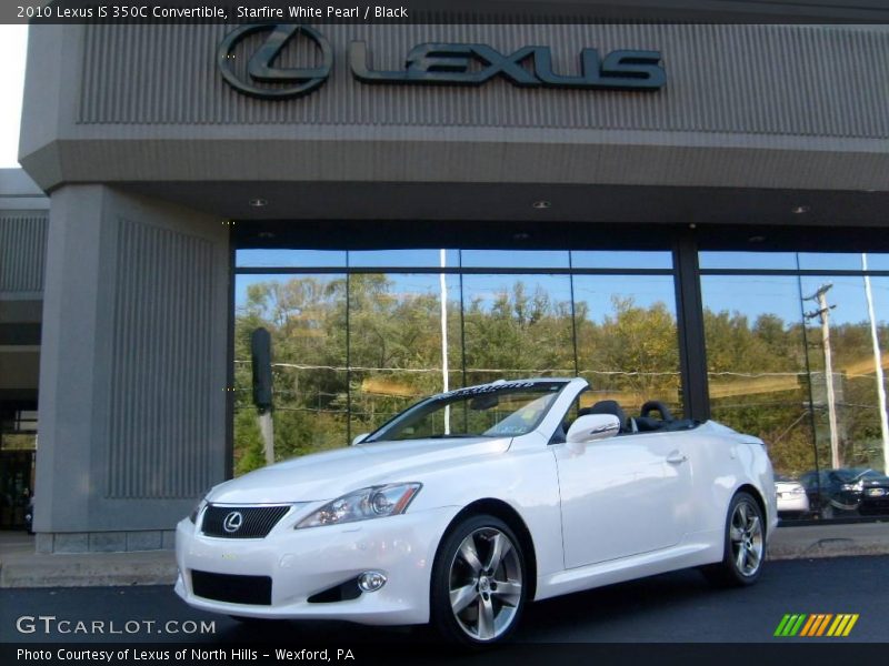 Starfire White Pearl / Black 2010 Lexus IS 350C Convertible