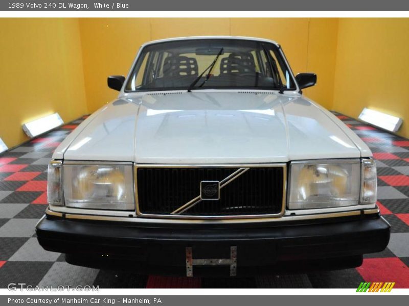 White / Blue 1989 Volvo 240 DL Wagon