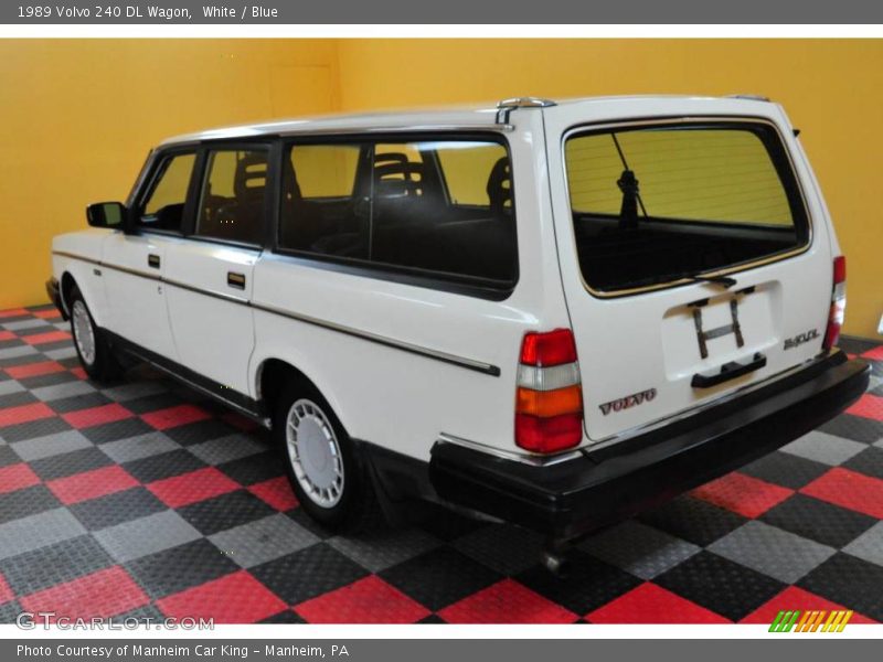 White / Blue 1989 Volvo 240 DL Wagon