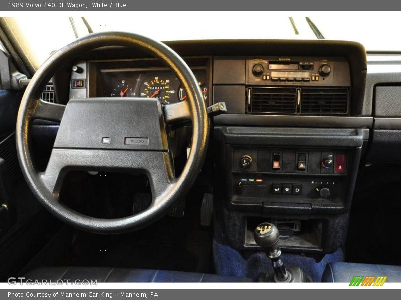 White / Blue 1989 Volvo 240 DL Wagon