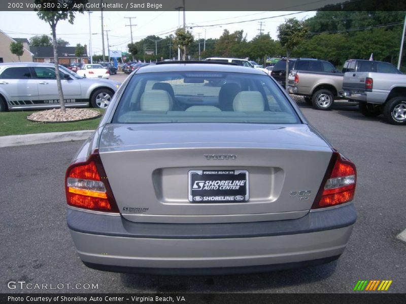 Ash Gold Metallic / Sand Beige 2002 Volvo S80 2.9