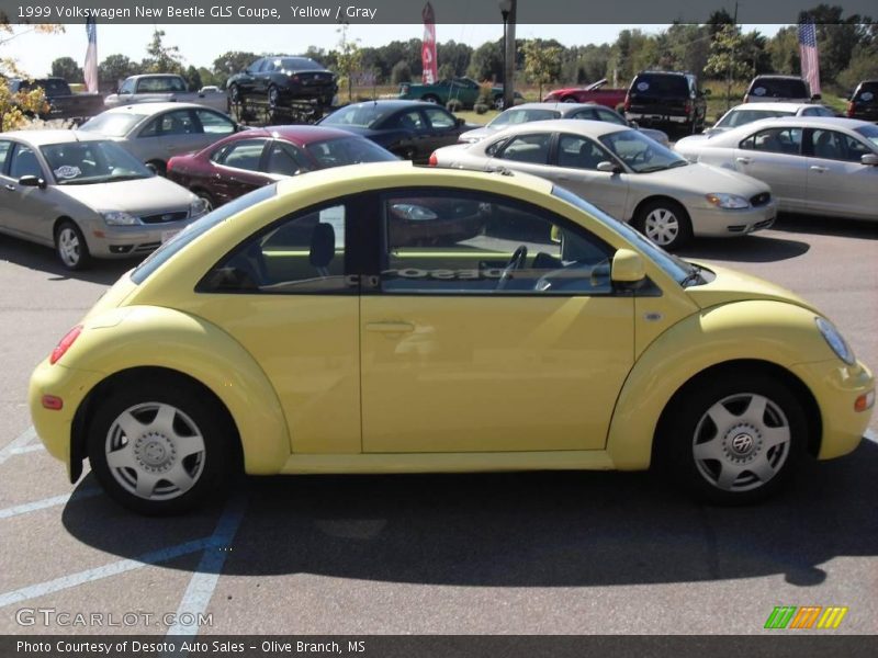 Yellow / Gray 1999 Volkswagen New Beetle GLS Coupe