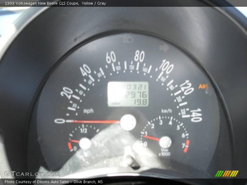 Yellow / Gray 1999 Volkswagen New Beetle GLS Coupe