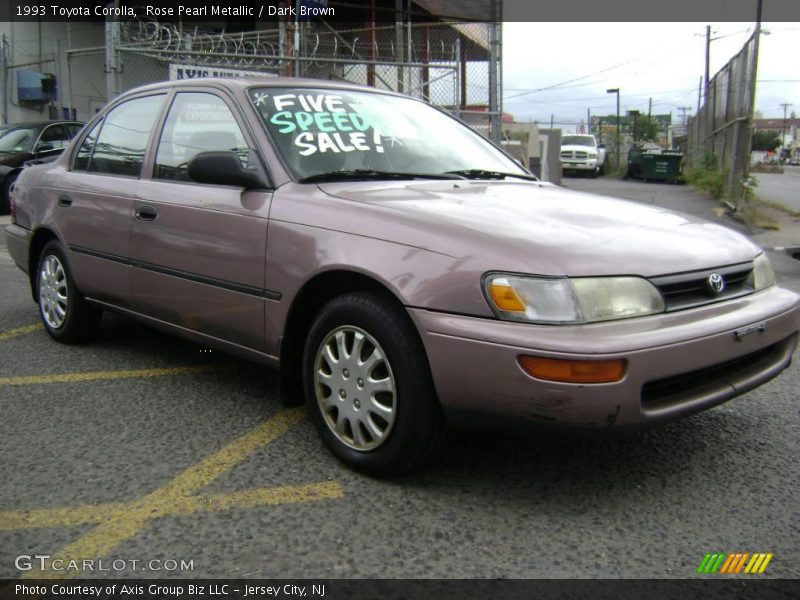 Rose Pearl Metallic / Dark Brown 1993 Toyota Corolla
