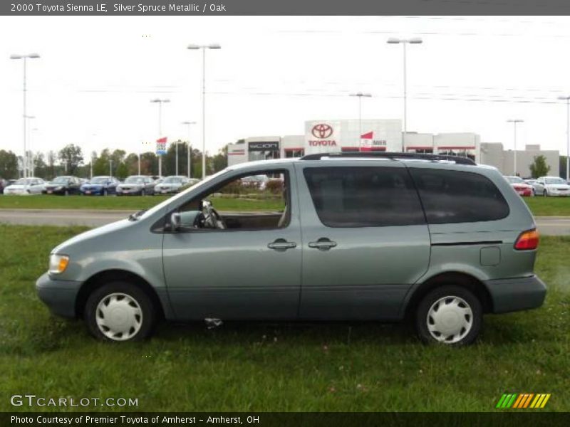 Silver Spruce Metallic / Oak 2000 Toyota Sienna LE