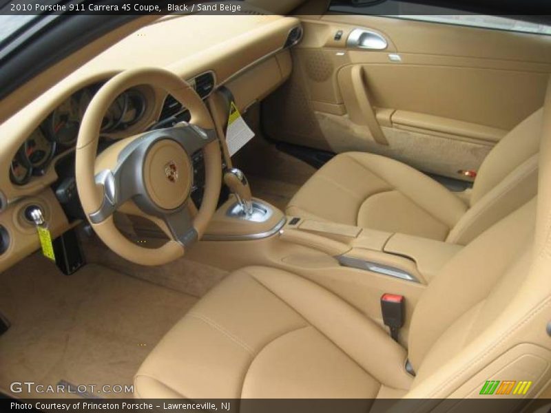 Black / Sand Beige 2010 Porsche 911 Carrera 4S Coupe