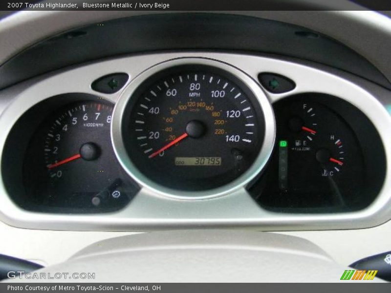 Bluestone Metallic / Ivory Beige 2007 Toyota Highlander