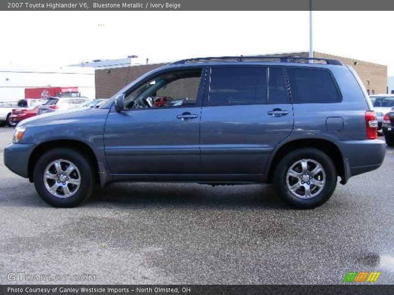 Bluestone Metallic / Ivory Beige 2007 Toyota Highlander V6