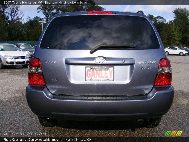 Bluestone Metallic / Ivory Beige 2007 Toyota Highlander V6