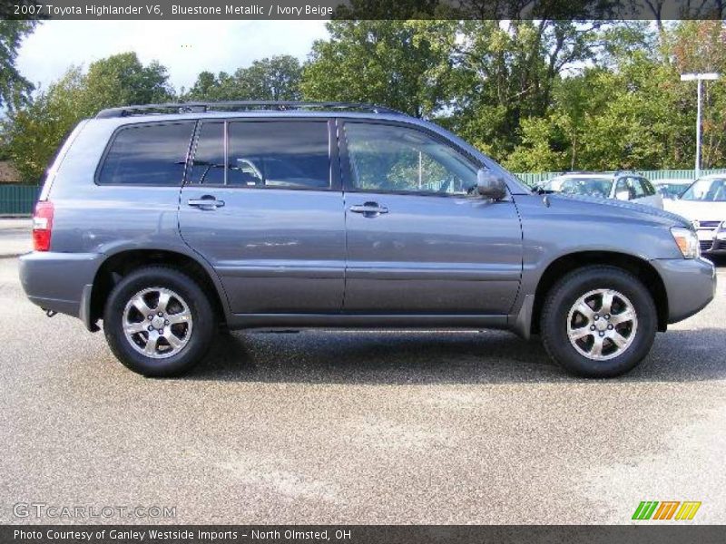Bluestone Metallic / Ivory Beige 2007 Toyota Highlander V6