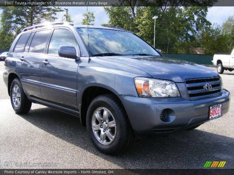 Bluestone Metallic / Ivory Beige 2007 Toyota Highlander V6