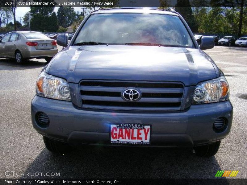 Bluestone Metallic / Ivory Beige 2007 Toyota Highlander V6